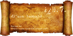 Ősze Teobald névjegykártya